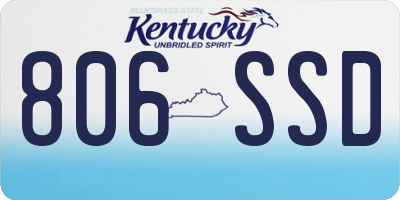 KY license plate 806SSD
