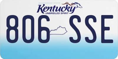 KY license plate 806SSE