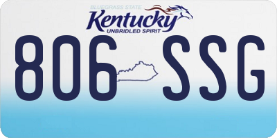 KY license plate 806SSG