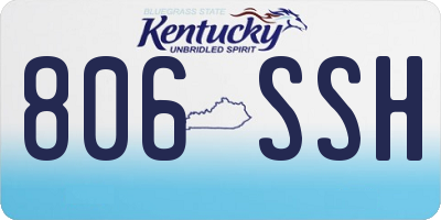 KY license plate 806SSH