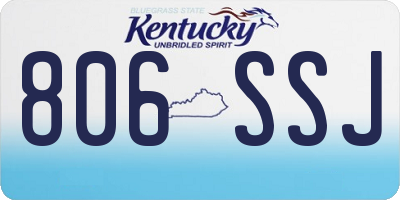 KY license plate 806SSJ
