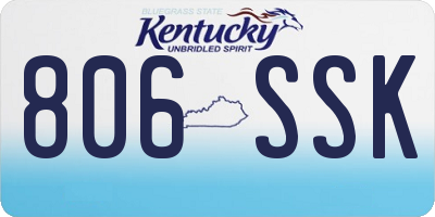 KY license plate 806SSK