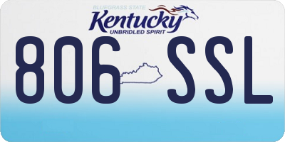 KY license plate 806SSL