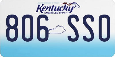 KY license plate 806SSO