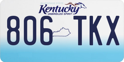 KY license plate 806TKX