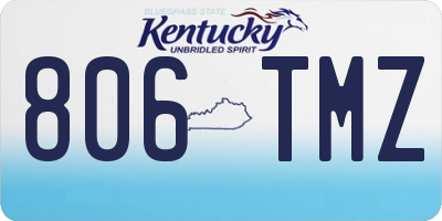 KY license plate 806TMZ