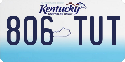 KY license plate 806TUT