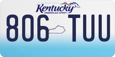 KY license plate 806TUU