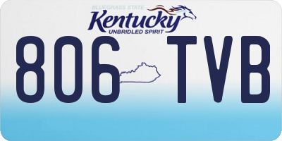 KY license plate 806TVB
