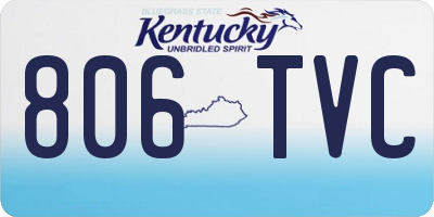 KY license plate 806TVC