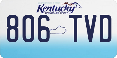 KY license plate 806TVD