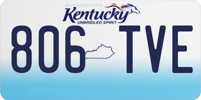 KY license plate 806TVE