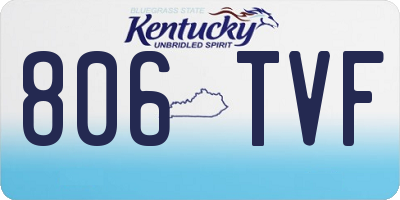 KY license plate 806TVF