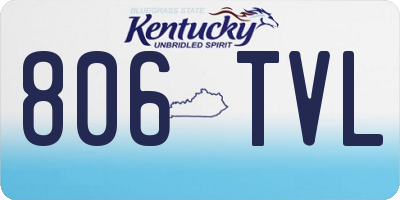 KY license plate 806TVL