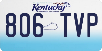 KY license plate 806TVP