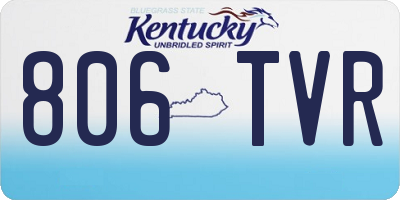 KY license plate 806TVR