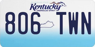 KY license plate 806TWN