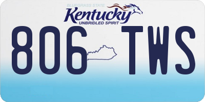KY license plate 806TWS