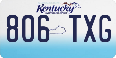 KY license plate 806TXG