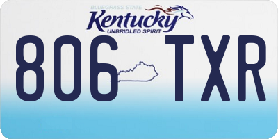 KY license plate 806TXR