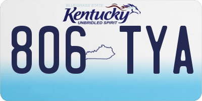 KY license plate 806TYA