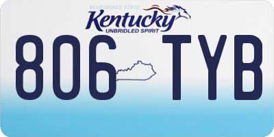 KY license plate 806TYB
