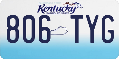 KY license plate 806TYG