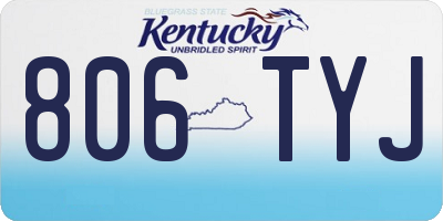 KY license plate 806TYJ