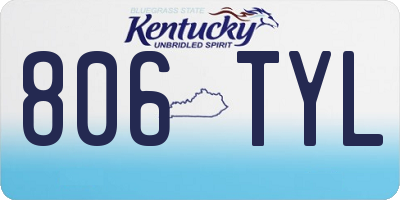 KY license plate 806TYL
