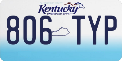 KY license plate 806TYP