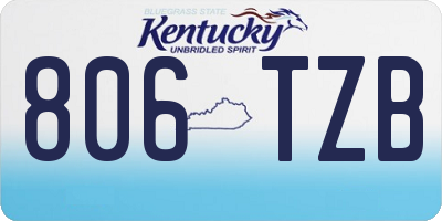 KY license plate 806TZB