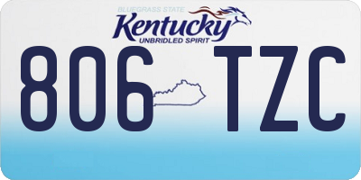 KY license plate 806TZC