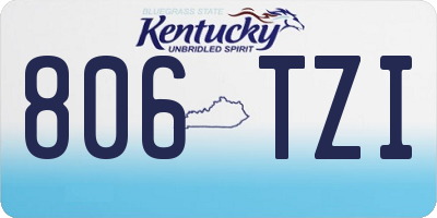 KY license plate 806TZI