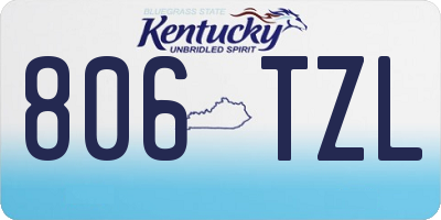 KY license plate 806TZL
