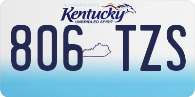 KY license plate 806TZS