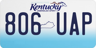 KY license plate 806UAP