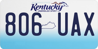 KY license plate 806UAX