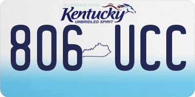 KY license plate 806UCC