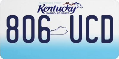 KY license plate 806UCD