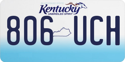 KY license plate 806UCH