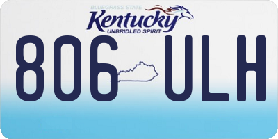 KY license plate 806ULH