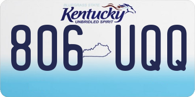 KY license plate 806UQQ