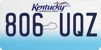 KY license plate 806UQZ