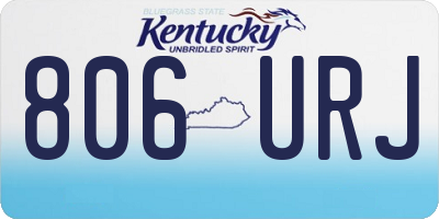 KY license plate 806URJ