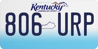 KY license plate 806URP