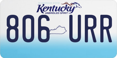 KY license plate 806URR