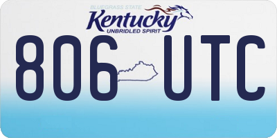 KY license plate 806UTC