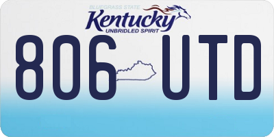 KY license plate 806UTD