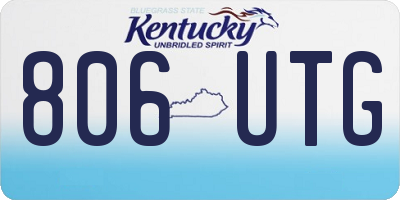 KY license plate 806UTG