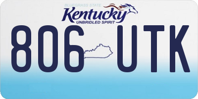 KY license plate 806UTK